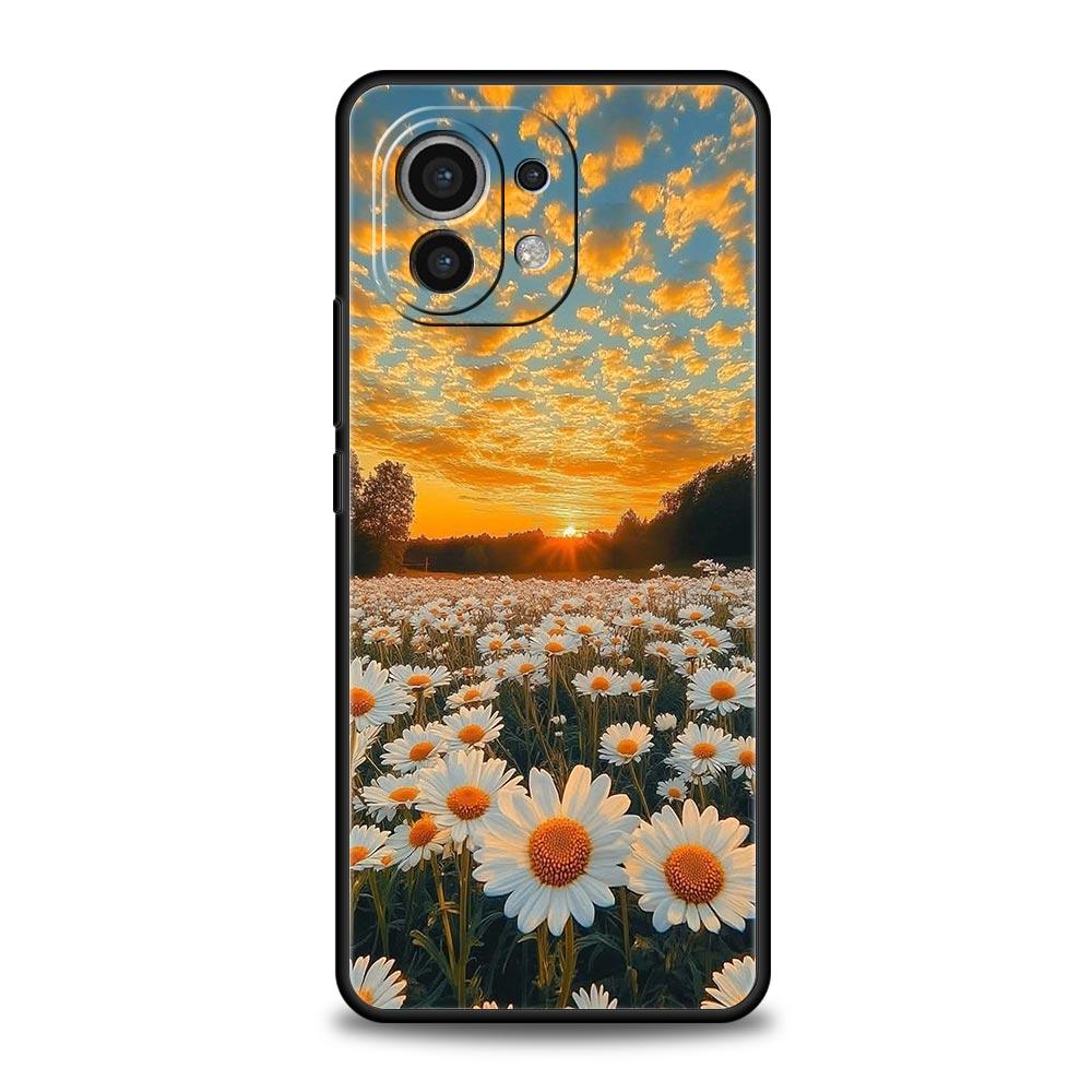 Phone Case For Xiaomi Mi 15 14 13 12 11 Lite 14T 13T 12T 11T Pro Poco X7 X6 X5 X3 Pro F6 F5 F4 Cover Soft Pale Little Flower