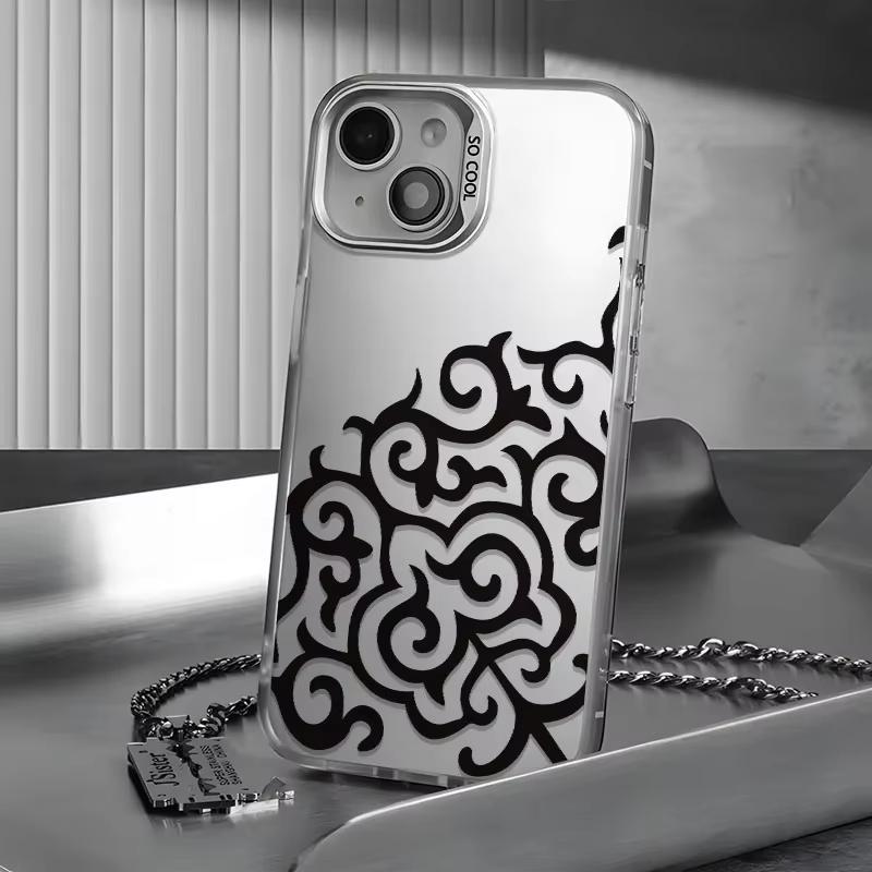 Minimalist Art Totem Pattern Phone Case For iPhone 17 Pro Max  16E 15 14 13 12 11XR XS MAX 7 8 PLUS MINI INS Luxury Matte Cover