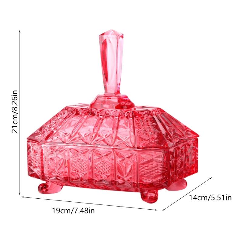 Pot à bonbons en verre cristal épais avec couvercle hermétique Distributeur de bonbons Parfait pour conserver Noix Thé Café et Décorations de cuisine