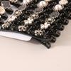 Sparkling Crystal Stone Braided Hair Clips, Satin Fabric Hair Bands, Rhinestone Hair Clips, Braided Hair Clip with Rhinestones