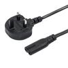 UK BS Plug C13 Fused Power Cable with Hong Kong Figure-8 Tail
