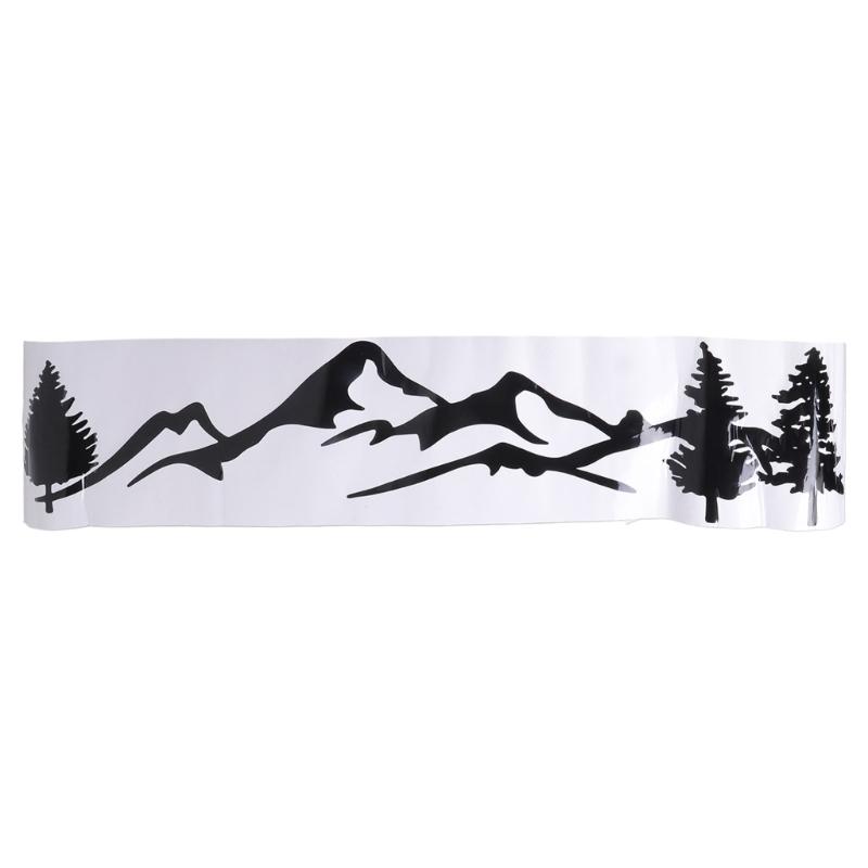 

Car SUV Front Windshield Sunshade Decal Window Gloss Sticker Waterproof 55x8in 140X20CM Sticker All Black 1