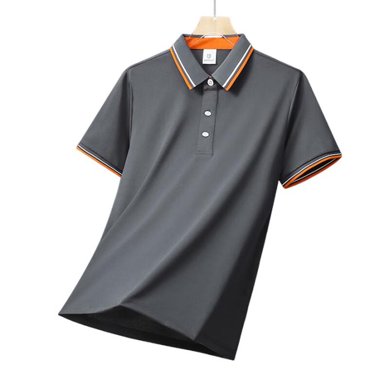 BFS6620 Silk-Cotton Short-Sleeve Polo Shirt