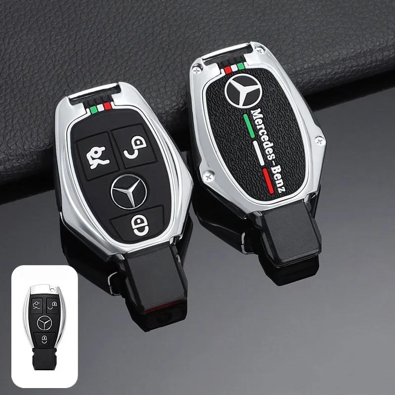 

2025 Hot Zinc Alloy Car Key Case Cover Shell Fob Holder For Mercedes Benz A B C S Class AMG GLA CLA GLC W176 W221 W204 W205 Acce