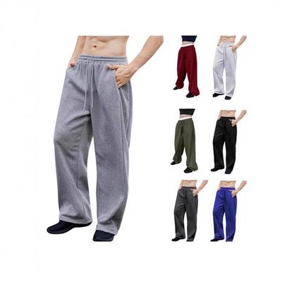 Herren 2025 Europäische und Amerikanische Weitbeinige Jogginghose, Kordelzug Taille, Lockerer Schnitt, Gerade Bein Sporthose