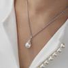 S925 Silver DIY Pearl Pendant Setting for 10-13mm Round Pearls, Fashionable Jade Necklace Accessory