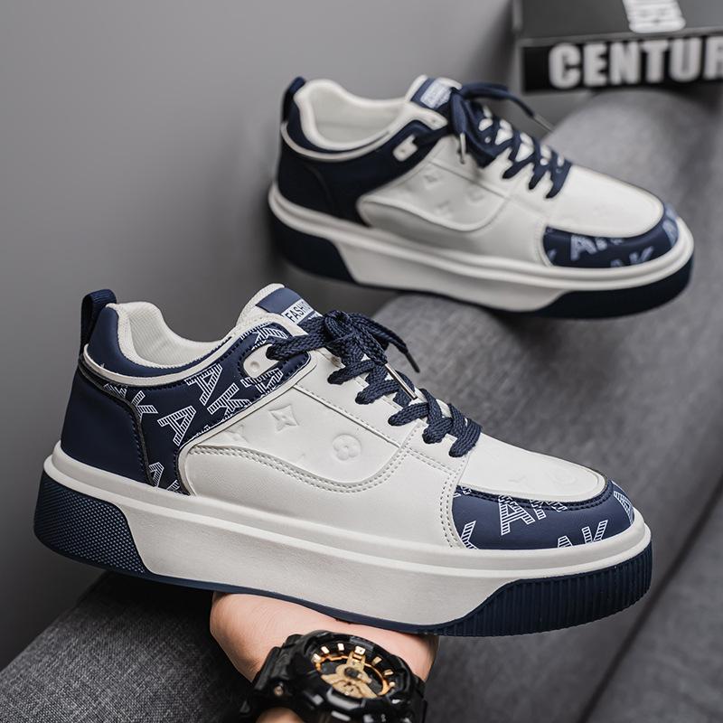 Men's shoes casual shoes spring new versatile fashion board shoes men's platform heightening retro sports shoes