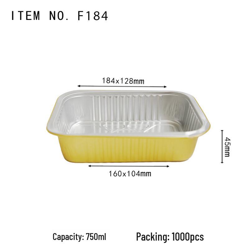 Einweg Goldener Runder Aluminiumfolien-Mahlzeitenbehälter