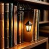 Gothic Iron Witch Bookshelf Lamp Black Metal Mini Shelf Lamp Book Nook Light  for Reading Nook