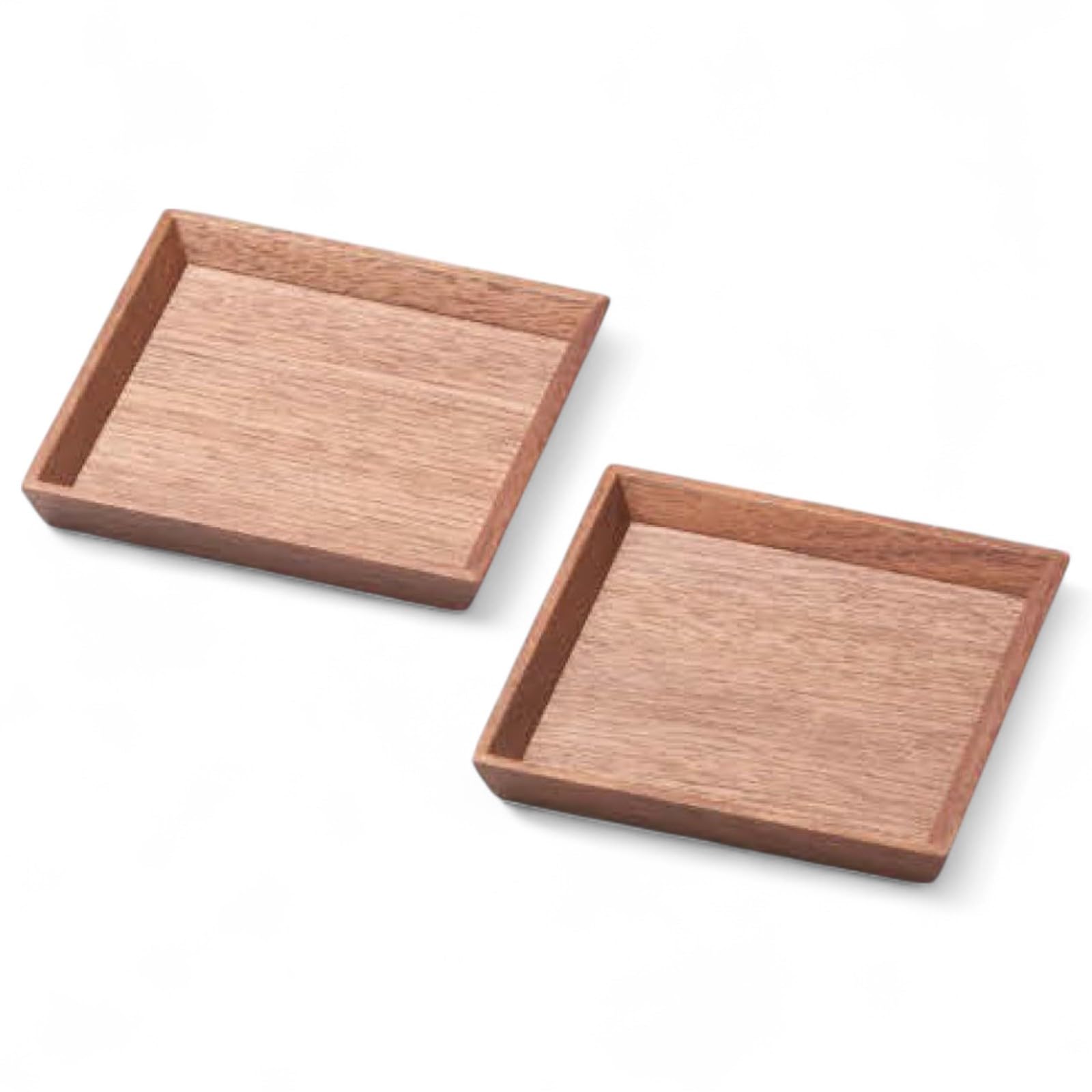 

Set of 2 Wooden Plates with Urethane Made in Japan J-kitchens Coating, PID-530414,