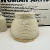 New Daisy Lafite Woven Empty Top Hat Children's Summer Outdoor Seaside Vacation Shade Sunscreen Straw Hat