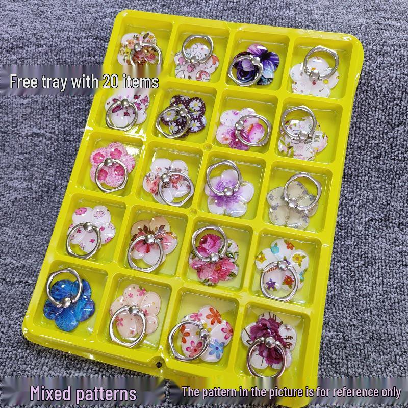 Trendy Rotating Acrylic Phone Ring Holder Stand - Colorful, Lazy Design for Men & Women
