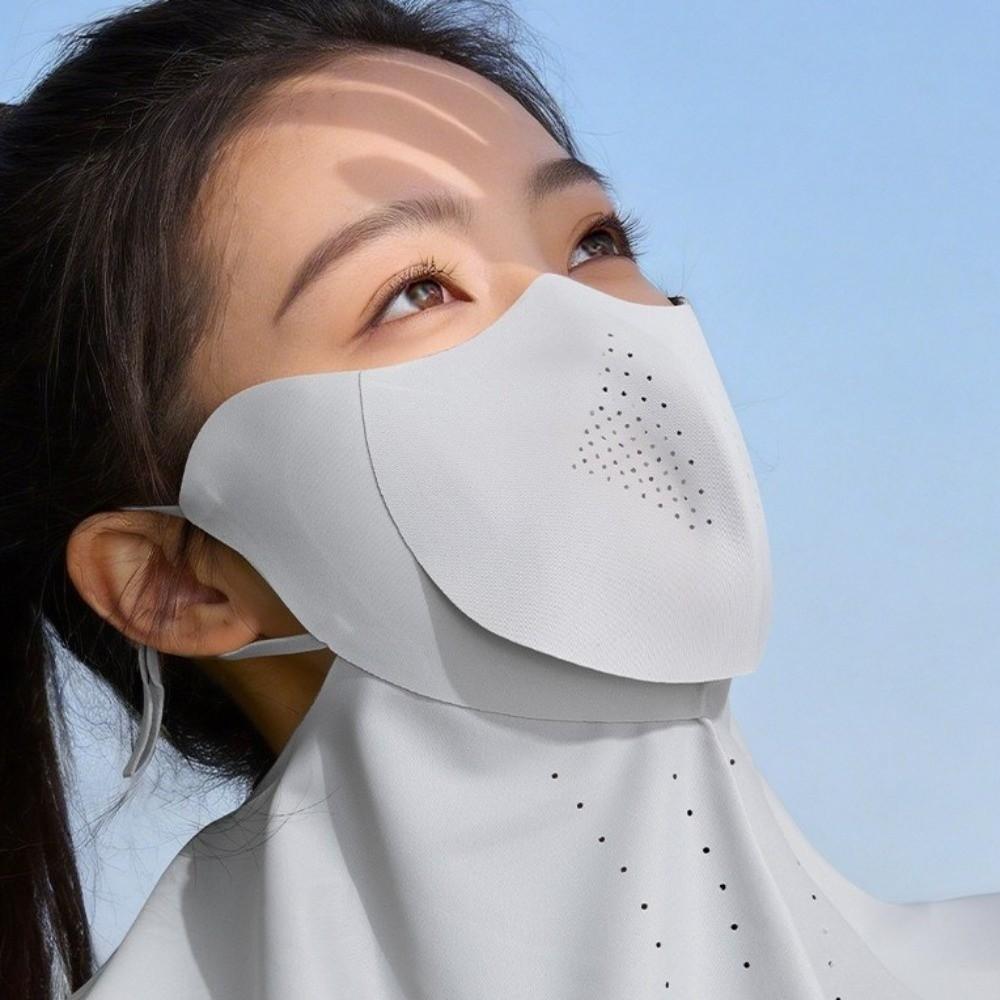 Elegant Sun-protection Mask Nylon Ice Silk Drinking Mask  Outdoor Activities