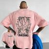 Dragon Ball Beijita Wukong Printed Digital Direct Spray Summer Loose Plus Size Cotton Short Sleeved Tshirt Mens Top