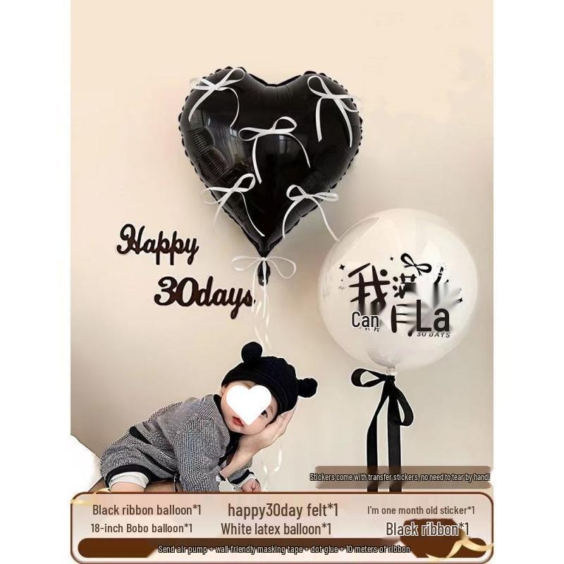 Baby Milestone Photo Props: 30/100 Days Balloons & Decorations for Boys & Girls