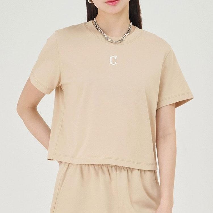 New MLB T Shirt Women's Light Beige 3FTSB0443-45BGL