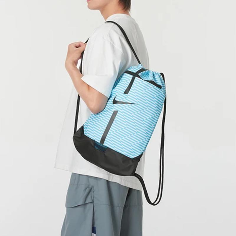 Nike Polyester Backpack Regular Unisex Fierce Blue & Black Casual DA5435-420