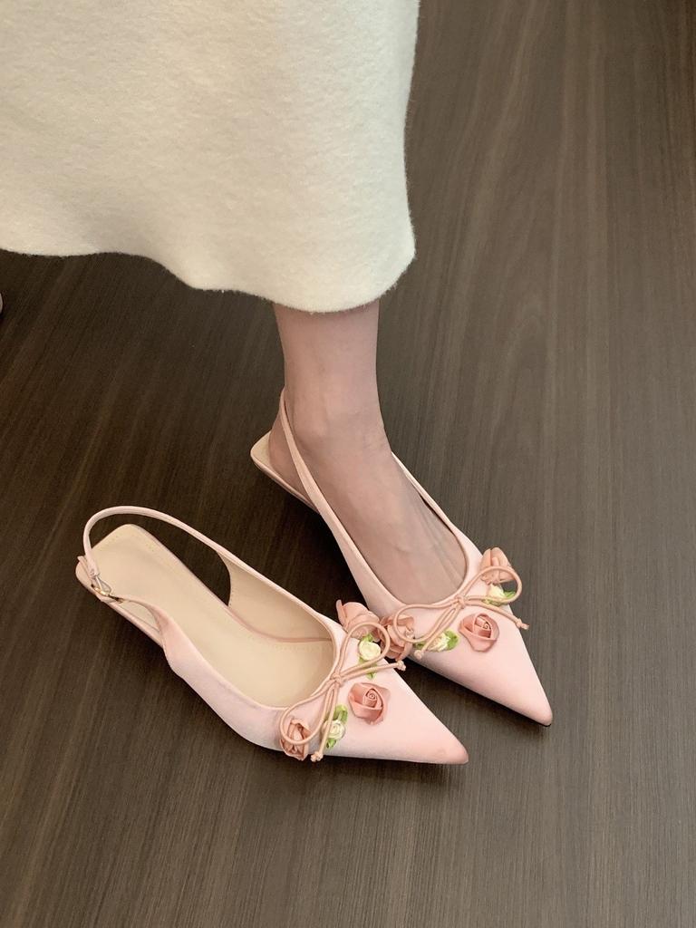 Fairy High Heels Bag Head Sandals Women's Shoes with Skirt Pointed Single Shoes