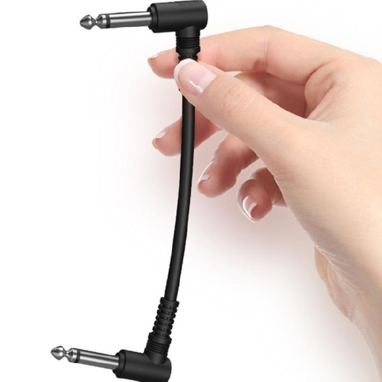 Anti-Noise Guitar Effects Cables 11.8Inch Right Angle Cord For Efficiency 2/4PCS