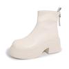Platform short boots women's autumn 2025 new retro autumn and winter small versatile thin boots rear zipper Martin short boots