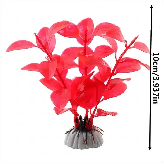 

1 Pc Plastic Fish Tank Decoration Artificial Aquatic Plants Aquarium Landscaping Flowers Aquatic Simulation Plant Decorations красный