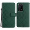 HT06 For Honor 200 Lite Magnetic Phone Case Rhombus Pattern Leather Stand Cover