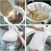 1 pcs Reusable Fine Mesh Brew Bags Perfect Filtering Drawstring Strainer Bags For Home Brewing, Beer, Wine, Grains, Boiling Safe Kitchen Gadgets