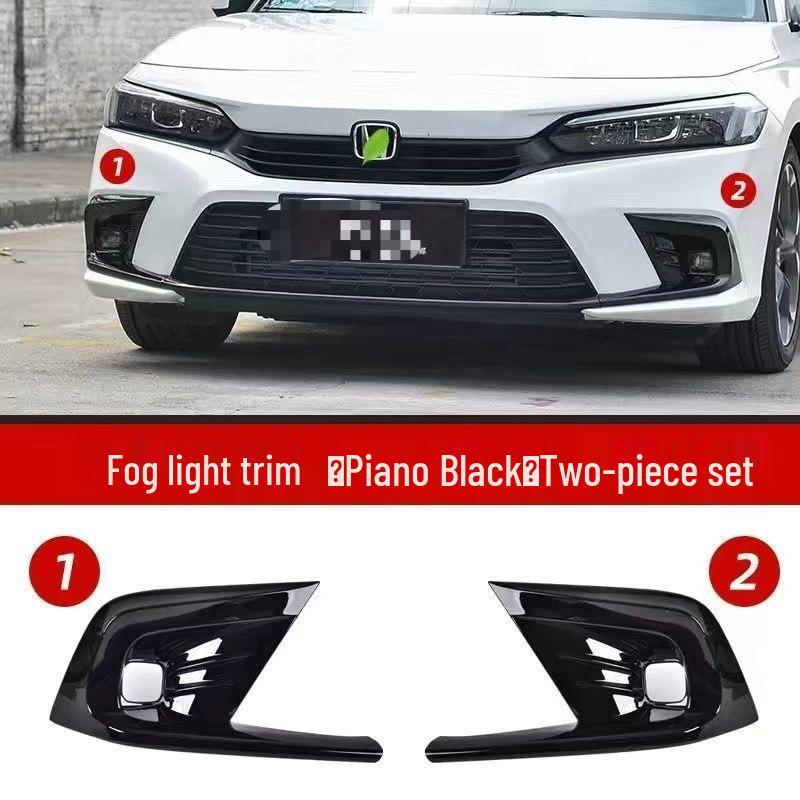 2022 11th Gen Civic Fog Light Cover Trim & Bumper Grille Exterior Mod