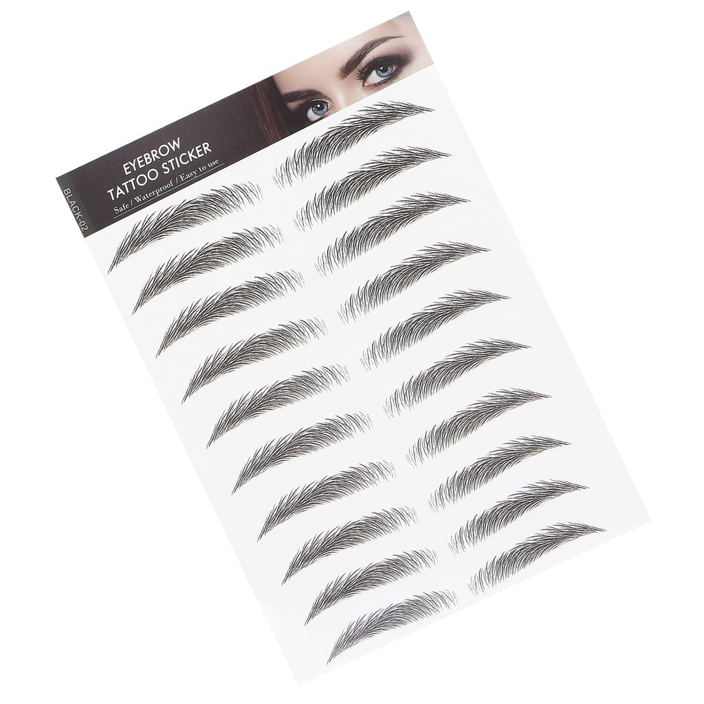 Long Lasting Eyebrow Transfers Sticker Household Portable Women Eyebrow Tattoo StickerBLACK 02