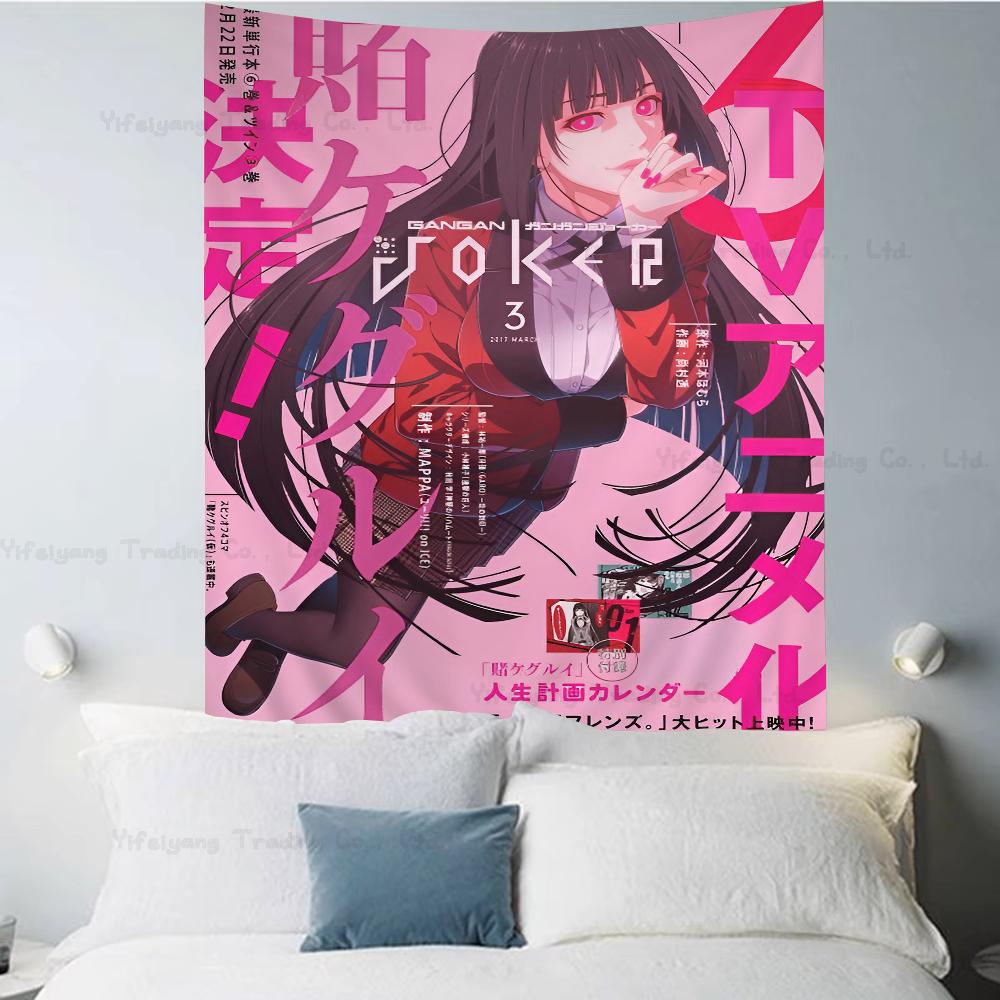 Kakegurui Jabami Yumeko Chart Tapestry Art Science Fiction Room Home Decor Cheap Hippie Wall Hanging