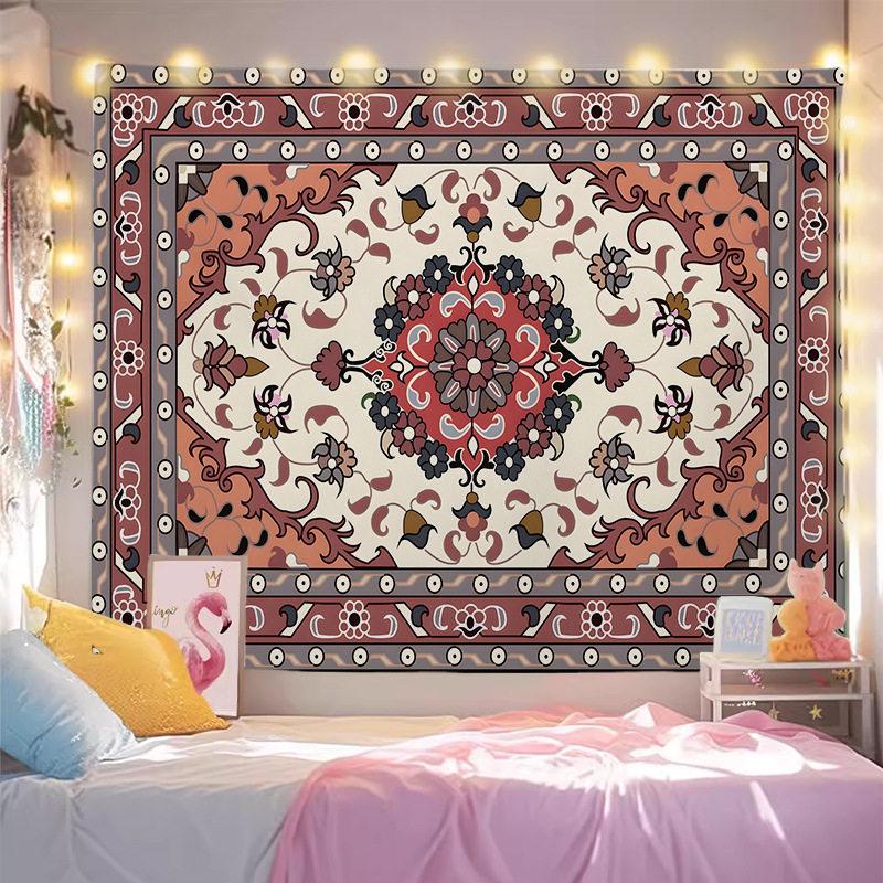 Bohemian Mandala Tapestry Vintage Ethnic Wall Hanging Boho Aesthetic Mandala Bedroom Living Room Dorm Wall Decor