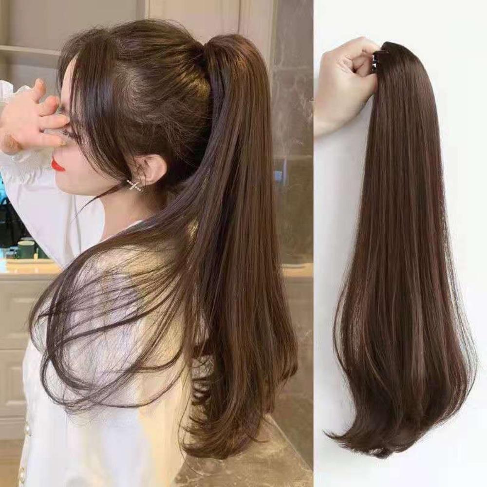 Extension Long Straight Pony Tail Hairpiece Curly Synthetic Hairpiece  for Women Hair Accessories