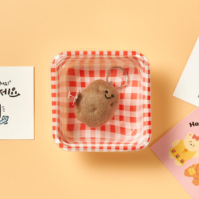 Fair Trade Vegetable Keychain (Potato) + Message Card + Checkbox Potato + Checkbox