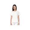Li-Ning Comfortable Versatile Simple Solid Color Round Neck Short Sleeve T-Shirt Women Tops Off-White ATSV044-2