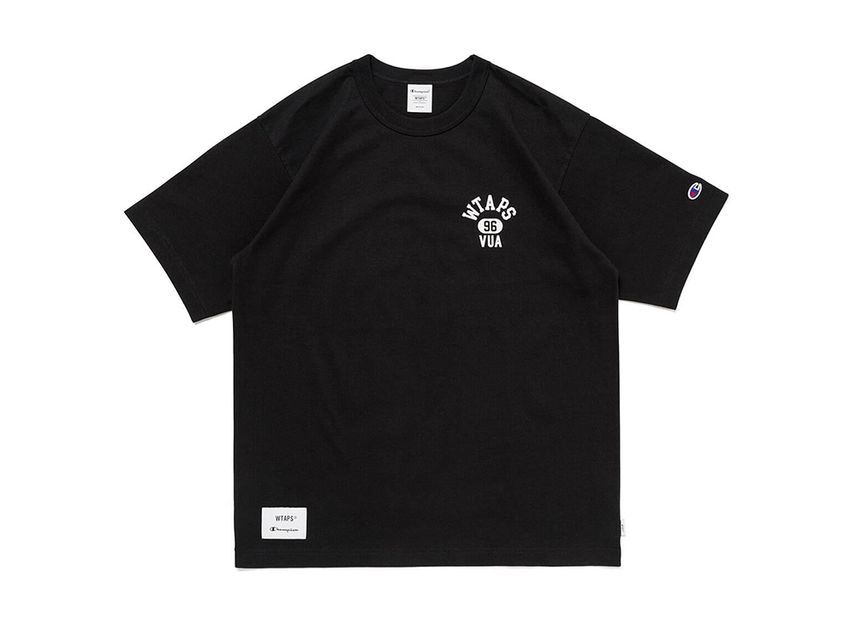 WTAPS x Champion Academy Short Sleeve Cotton Black 242HBCHD-CSM01S C8-B363 XL