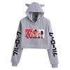 Blue Lock Cat Ear Hoodie for Women - Two-Dimensional Print, Casual, Autumn/Winter