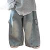 Trendy Children's Spring/Autumn Jeans - Cool, Casual, Loose Straight-Leg Overalls