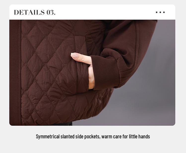Women's Lightweight Quilted Cotton Jacket - 2024 Autumn/Winter Fashion for Middle-Aged & Elderly