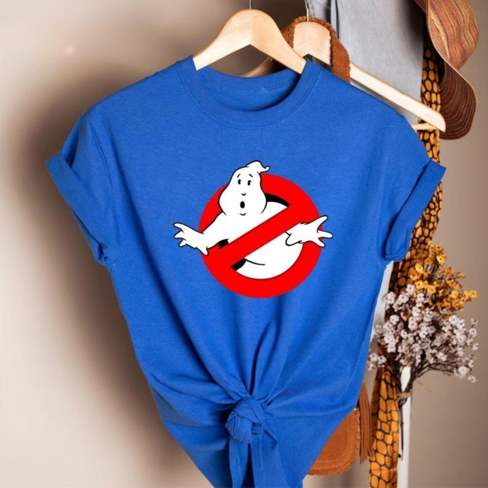 Vintage 80s Ghostbusters Graphic T Shirts Woman Man Halloween Comfortable High Quality Cotton Tshirt Classic Shortsleev