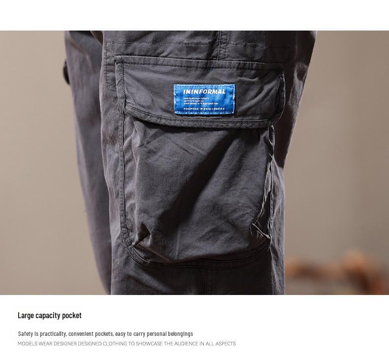 Retro Casual Loose Cuff Pants - Men’s Fashionable, All-Match Overalls