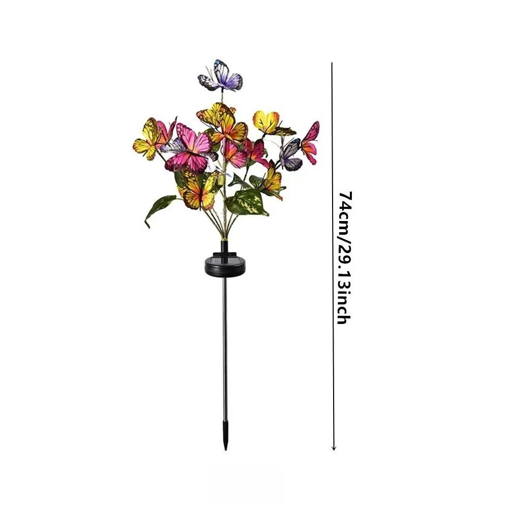 Solar LED Butterfly Flower Light Outdoor Simulation Christmas Lawn Lamp Garden Waterproof Landscape for Home Wedding Decor
