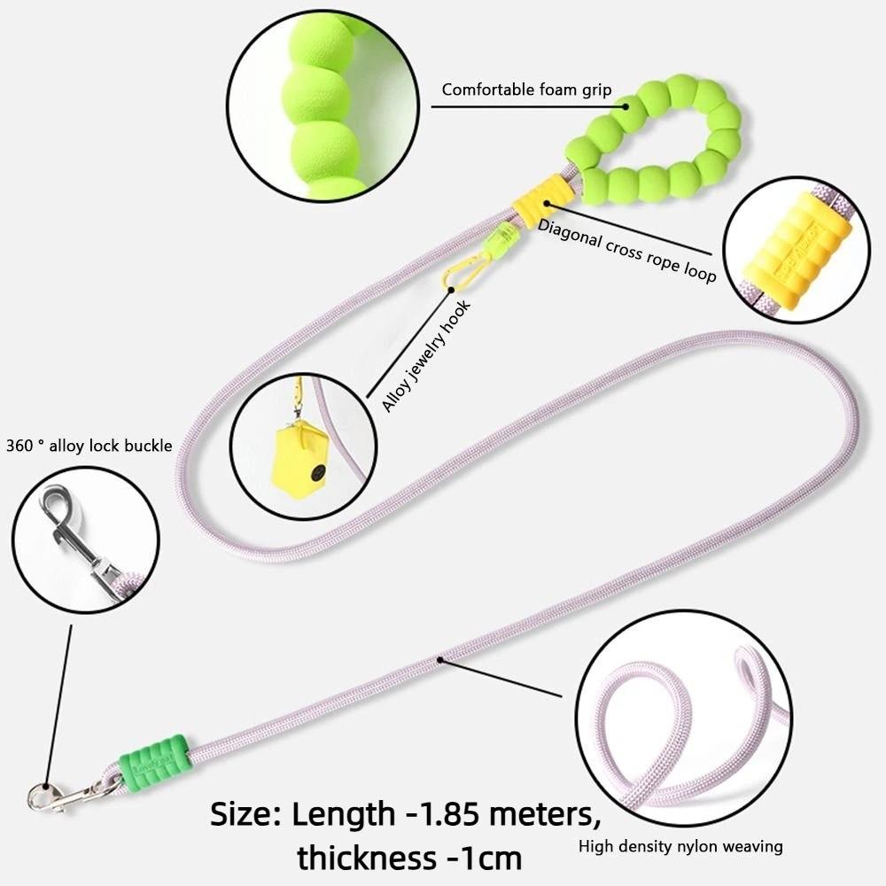 Verstellbare Crossbody-Leine für Hunde Freihändige Leine Hochdichtes Nylonseil Tragbare Hundeleine Wolken-Schaumstoffgriff Jogging Training