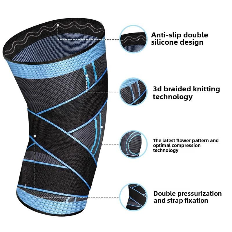 

Ремни Наколенники Спортивные Компрессионные Леггинсы для езды Круглые Нейлоновые Вязаные Наколенники Защита Суставов Нескользящие XL size, one pack