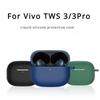Für vivo tws 3 / 3pro Kopfhörer Schutzhülle Silikonhülle Niedliche Abdeckung Siamese Silikon Reine Farbe Abdeckung für vivo tws 3/3pro