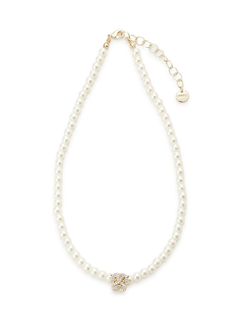 [Snidel] Stone Motif Necklace SWGA252650 Women s IVR Free Size