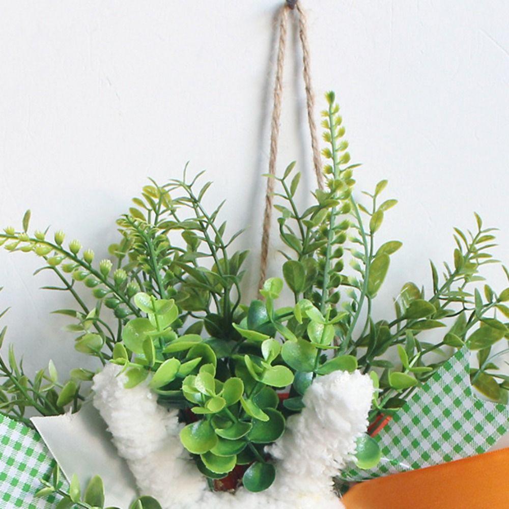 Decorative Style Easter Wreath Rabbit Design Hanging Garland Bunny Decoration  Window Display