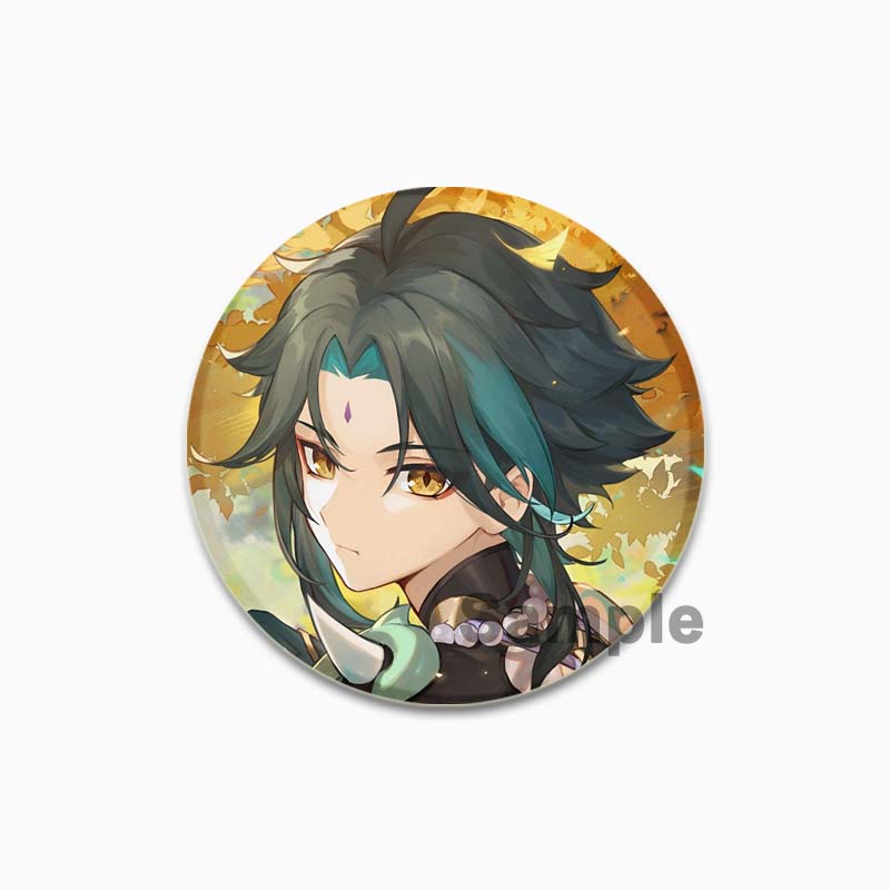 32/44/58mm Spielfigur Brosche Tasche Kleidung Dekor Sammlung Xiao Kragen Abzeichen Cartoon Anstecknadeln Schmuck Geschenke