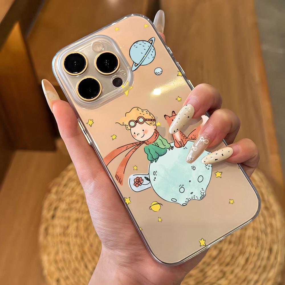 L-Little Prince Phone Case For IPhone 17 16 Pro Max 15 14 13 11 12 Mini Xs X Xr 7 8 Plus Se Transparent Cover
