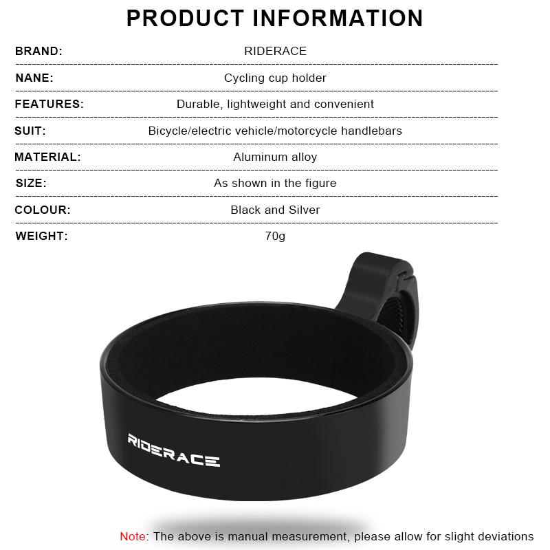 Suporte para garrafa de bicicleta RIDERACE Suporte para copo de café Suporte para guidão de bicicleta Suporte de liga de alumínio Retro para ciclismo Suporte para copo de chá