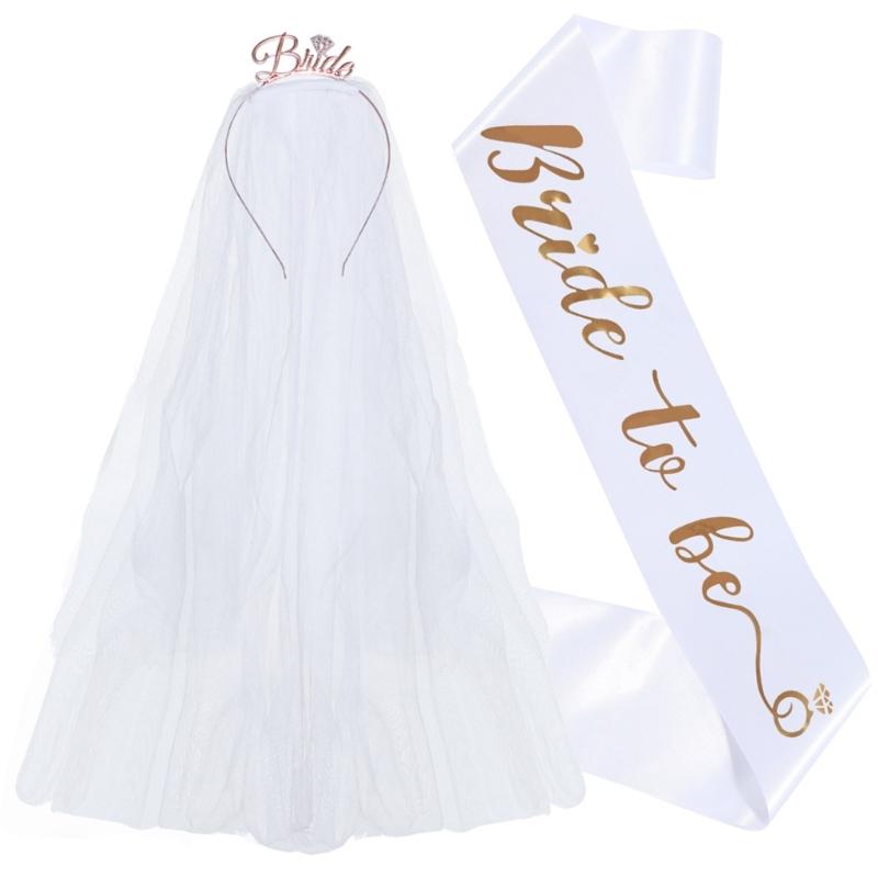 Látkový svatební ozdoba do vlasů a sada ramenních popruhů Svatební dekorace Látková textura Vhodné pro nevěstu a družičky